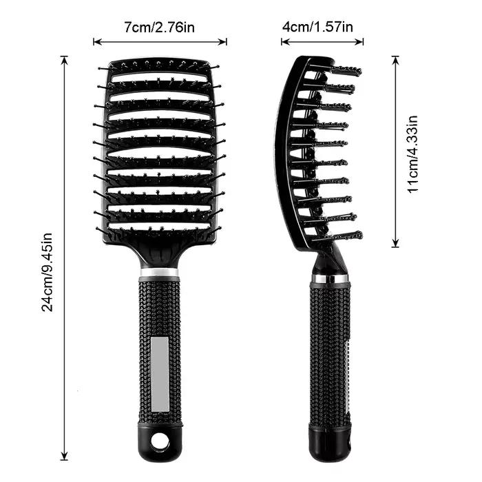 Brosse à cheveux professionnelle incurvée et ventilée
