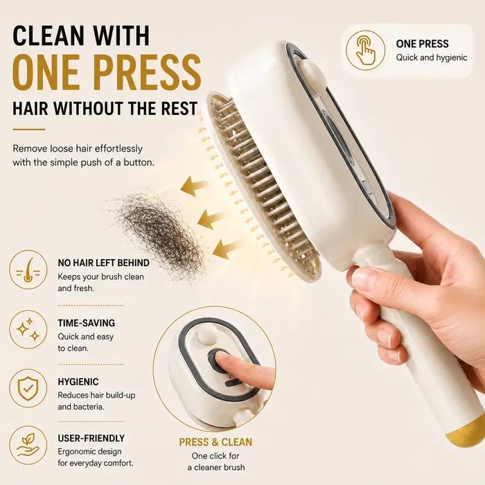 Brosse à cheveux électrique pulvérisatrice et massante