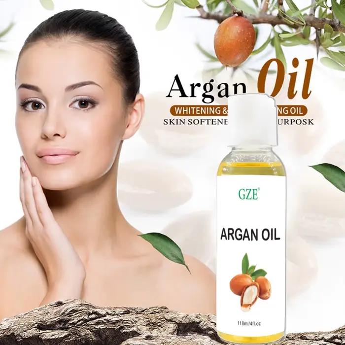 GZE Huile d'argan marocaine biologique Hydratant pur pressé à froid vierge de qualité supérieure pour peau sèche