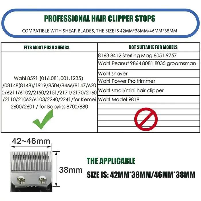 Professionnel 10 PC adapté pour 45MM électrique tondeuse à cheveux peigne magnétique barbier pour homme pièces outil de