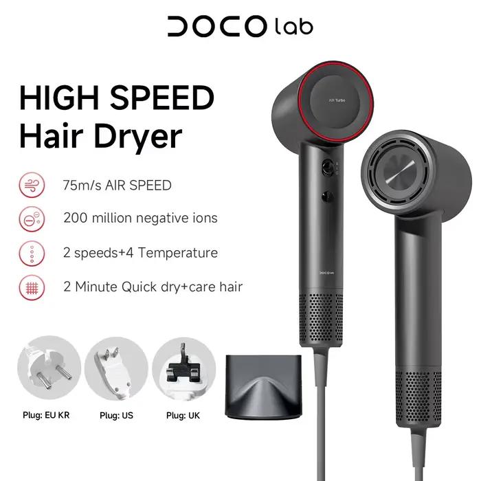 Sèche-cheveux DOCO haute vitesse 75 m/s