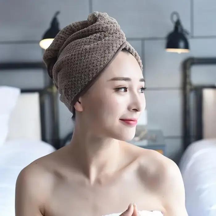Bonnet de douche en microcarence à séchage rapide