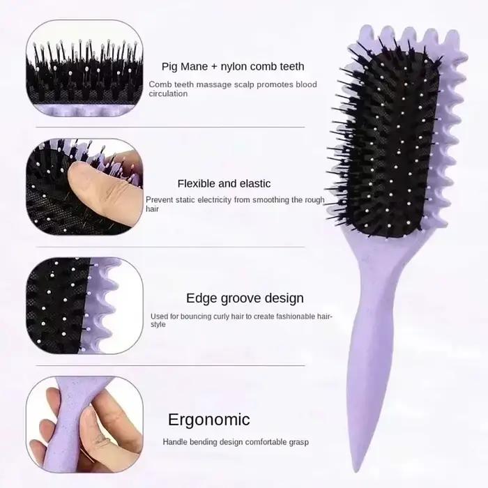 Brosse Coiffante pour Cheveux Bouclés
