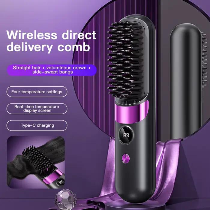 Brosse lissante pour cheveux avec écran LCD