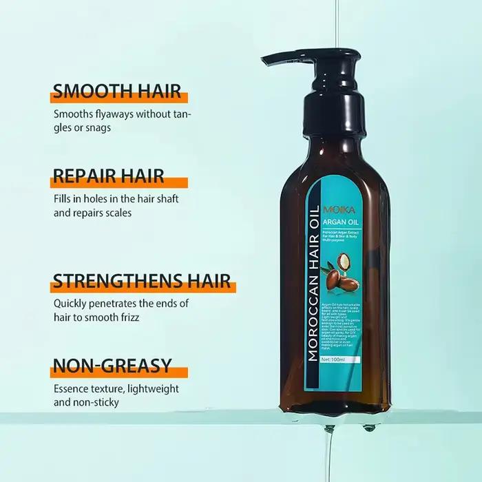 Huile capillaire marocaine MOIKA pour cheveux secs et abîmés