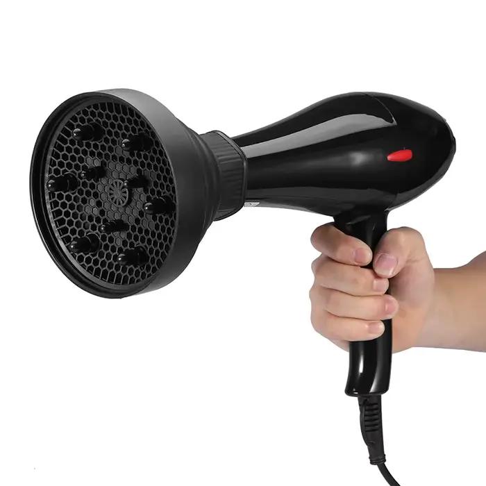 Diffuseur de sèche-cheveux pliable noir, professionnel, portable, léger, qualité salon
