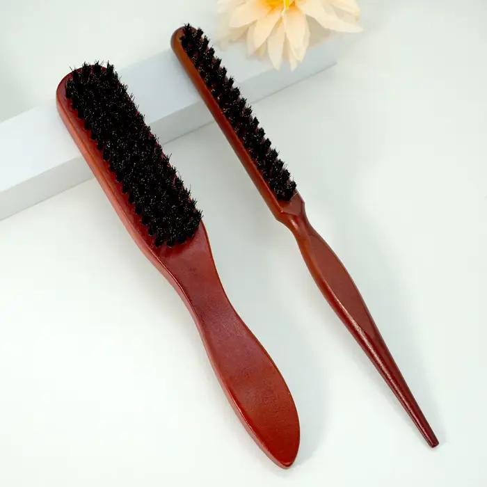 Brosse à cheveux Premium avec manche en bois