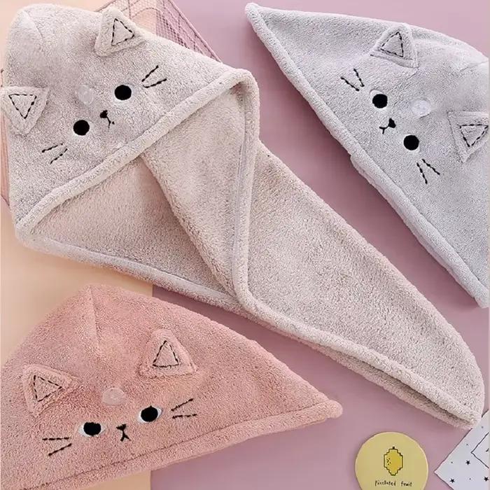 Bonnet de bain en microcarence à séchage rapide pour femme