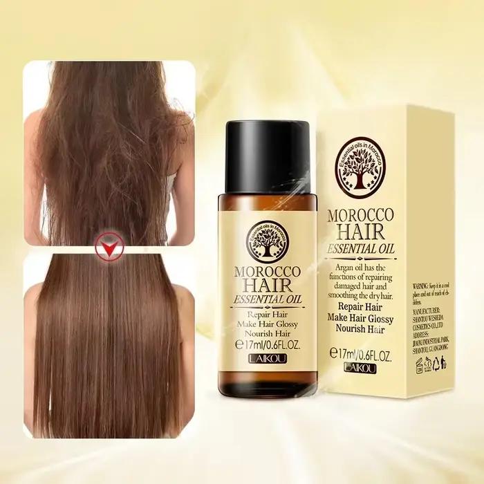 Huile essentielle d'argan pure marocaine pour les types de cheveux secs