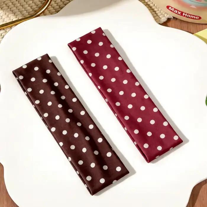 Bandeau en tissu à pois pour femme