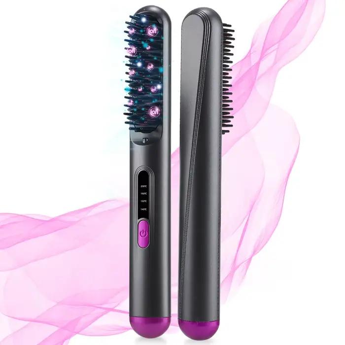 Brosse à lisser les cheveux sans fil