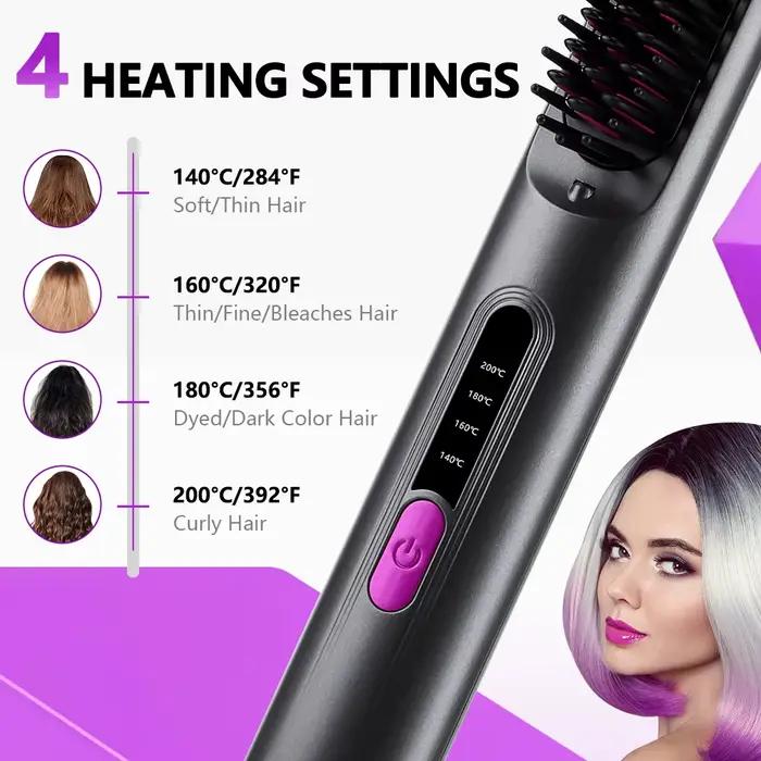 Brosse à lisser les cheveux sans fil