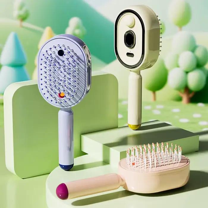 Brosse à cheveux électrique à vapeur avec coussin d'air