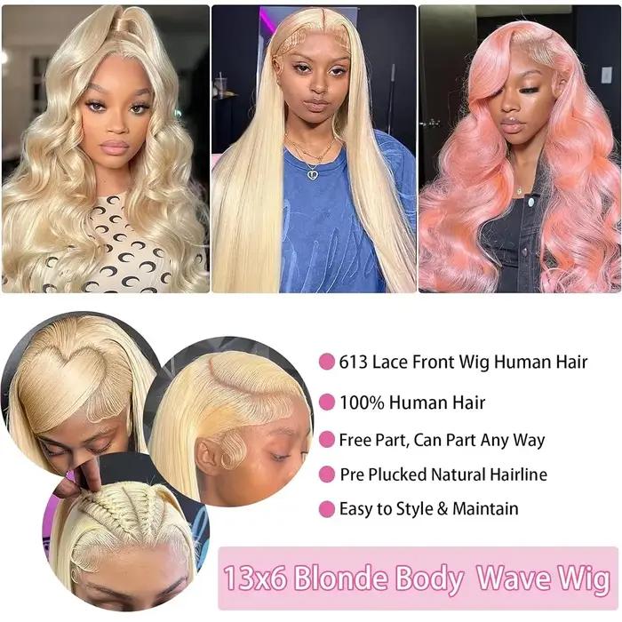 Perruque en cheveux humains 613 blonde