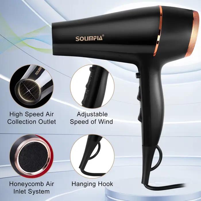 Nouveau sèche-cheveux électrique domestique avec 5 réglages de température du vent et soins capillaires à ions négatifs