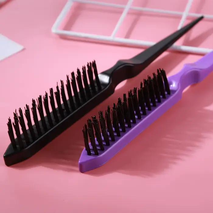 Brosse à cheveux à poils pour hommes et femmes, outil de contrôle des bords, peigne à dos, poignées de coiffure
