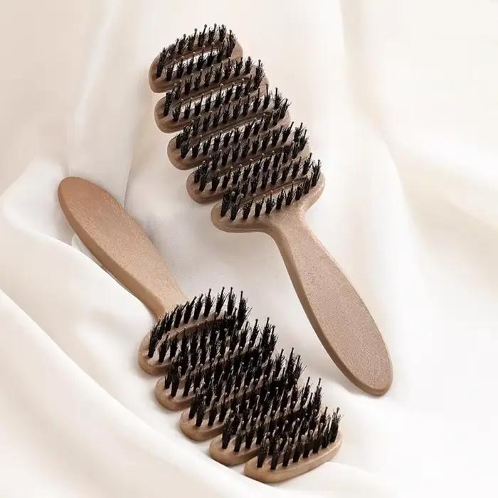 Brosse à cheveux en poils de sanglier