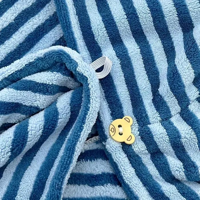 Serviette de bain en microfibre rayée à séchage rapide
