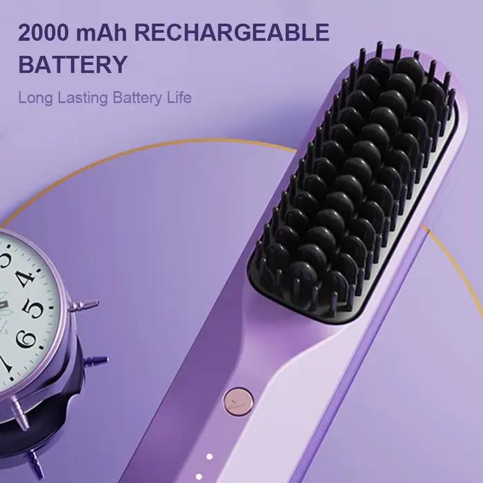 Brosse à cheveux électrique sans fil pour femme