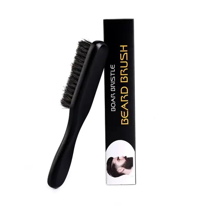 Brosse de toilettage pour barbe avec manche en bois