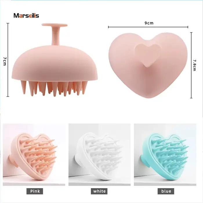 Brosse de lavage pour cheveux en silicone
