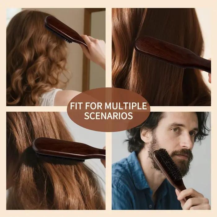 Brosse à cheveux en poils de sanglier (unisexe)