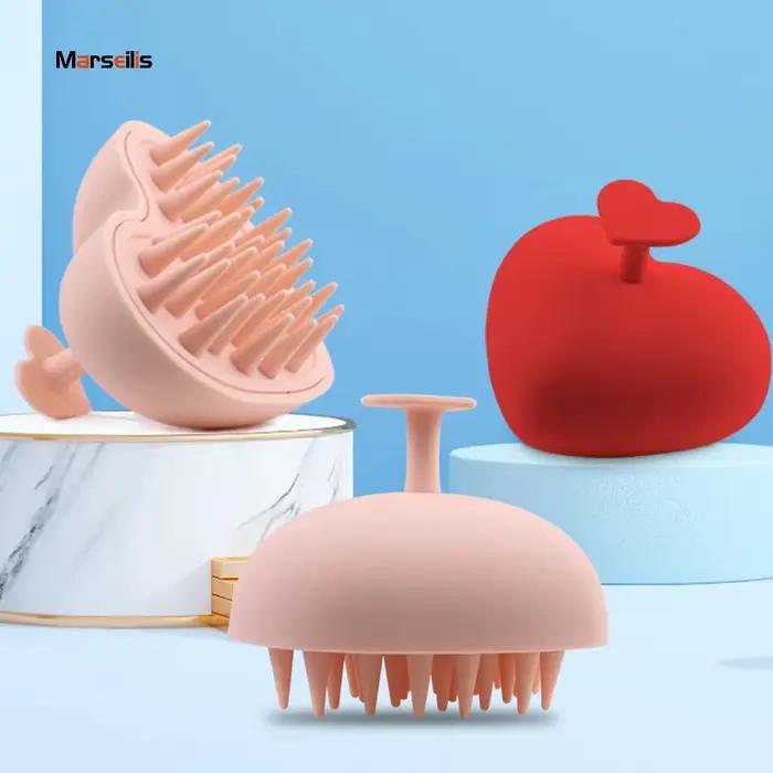 Brosse de lavage pour cheveux en silicone