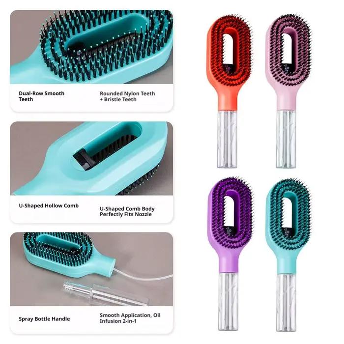 Peigne pulvérisateur d'huile essentielle pour cheveux