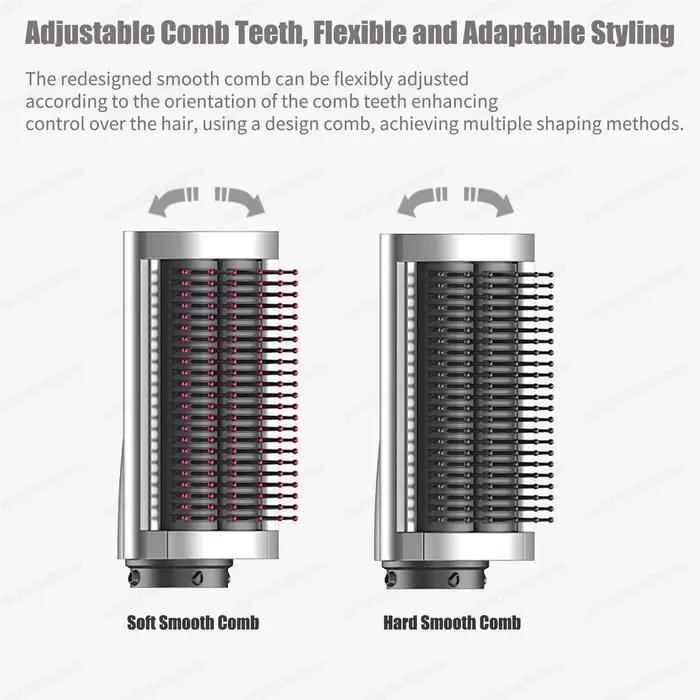 220V bigoudi 6In1 Multi coiffeur fer à friser cheveux brosse à Air chaud auto-bouclage baril doux lissage