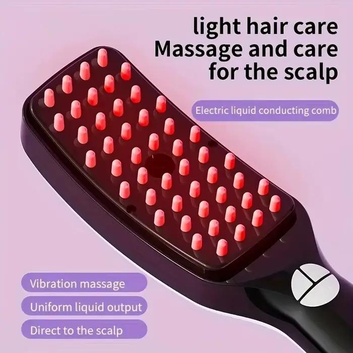 Peigne de massage pour le cuir chevelu avec thérapie par lumière rouge