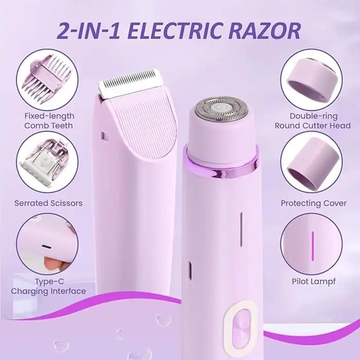 Rasoir électrique pour femme à double tête