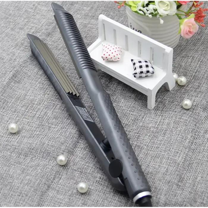 Fer à friser domestique en fer ondulé fin, anti-brûlure, pour ondulations volumineuses, à plaques étroites, outils de coiffure 110-220V