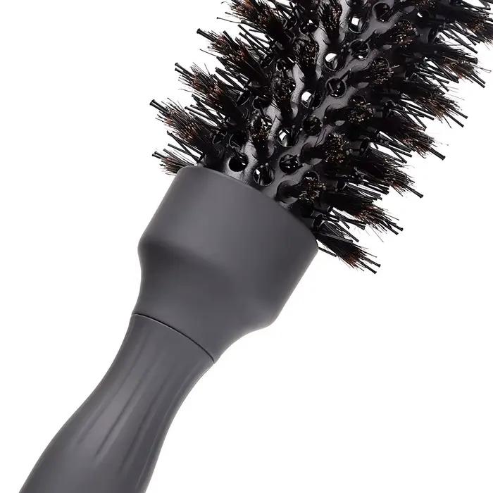 Poignée ronde brosse roulante avec queue pointue coiffure droite sergé peigne à cheveux outil