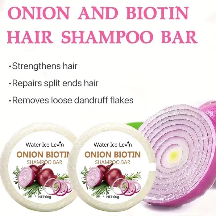 Barre de lavage capillaire à l'oignon et à la biotine - 60g