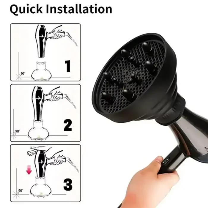 Couvercle de diffuseur de sèche-cheveux en Silicone