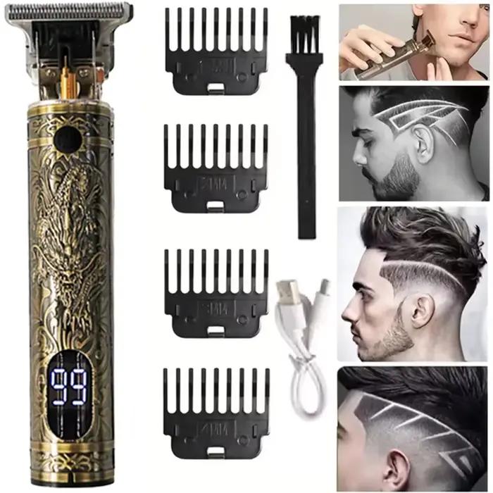 Tondeuse à cheveux électrique professionnelle T9 0 mm pour hommes