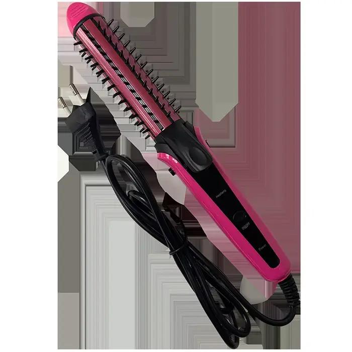 Fer à friser multifonction 3-en-1 avec rouleaux lisses et clip pour cheveux