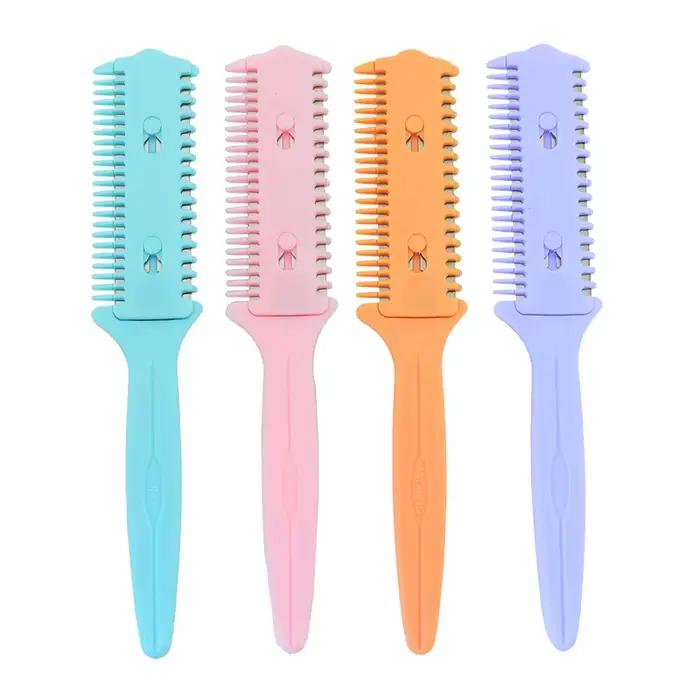 Brosse amincissante pour cheveux, peigne de rasoir pour barbier, outil de coiffure, lames de rasage, Salon de beauté, maison