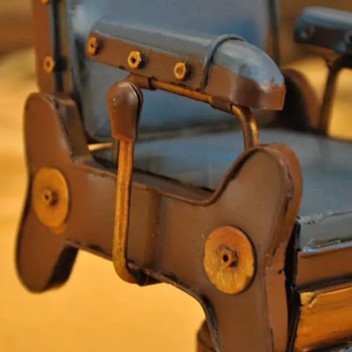 Chaise de salon de coiffure en fer forgé rustique Vintage