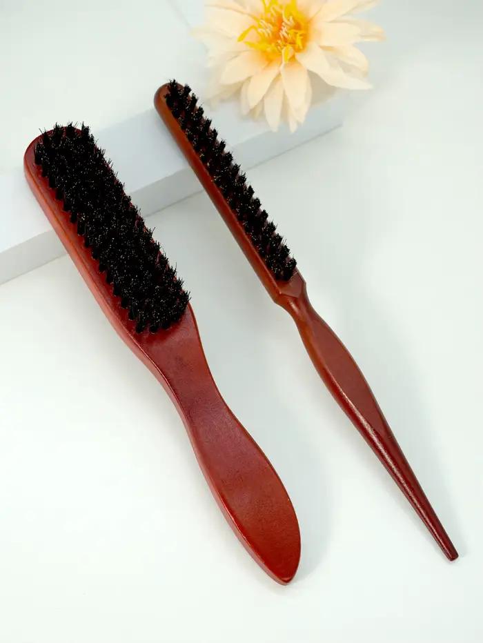 Brosse à cheveux Premium avec manche en bois