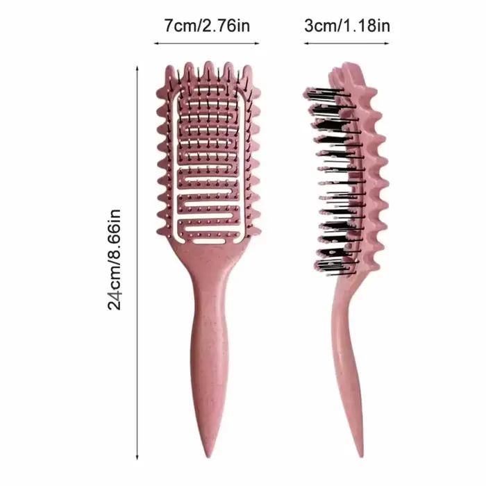 Brosse à cheveux démêlante en poils de sanglier creux