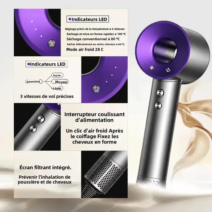 Sèche-cheveux professionnel sans lame à séchage rapide