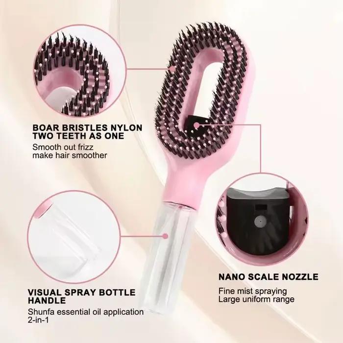 Peigne pulvérisateur d'huile essentielle pour cheveux