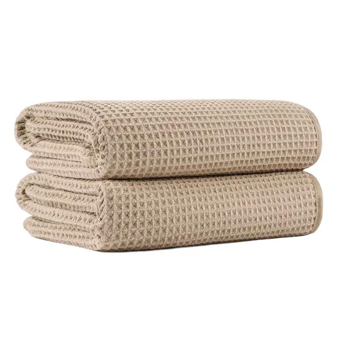 Nouvelles serviettes de bain gaufrées en microfibre