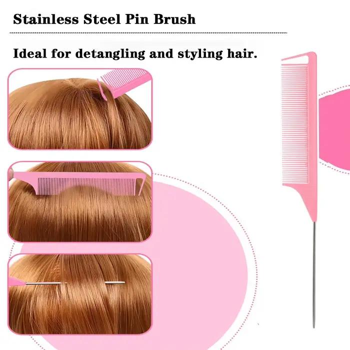 Brosse à cheveux à poils pour coiffures slick back