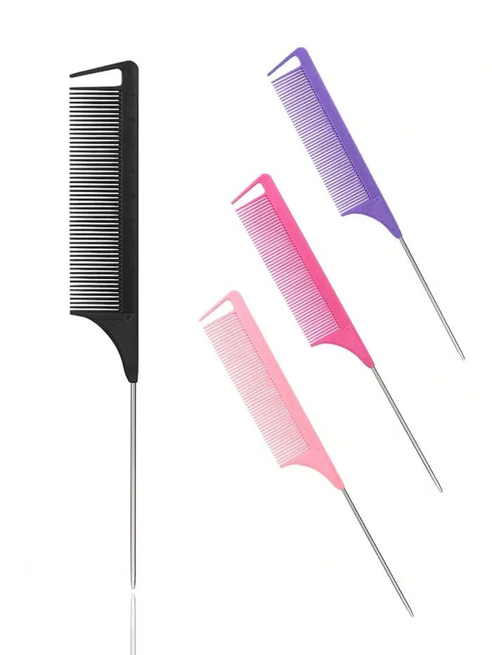 Peigne à cheveux en acier inoxydable à pointe fine