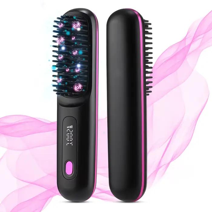 Brosse à lisser les cheveux sans fil