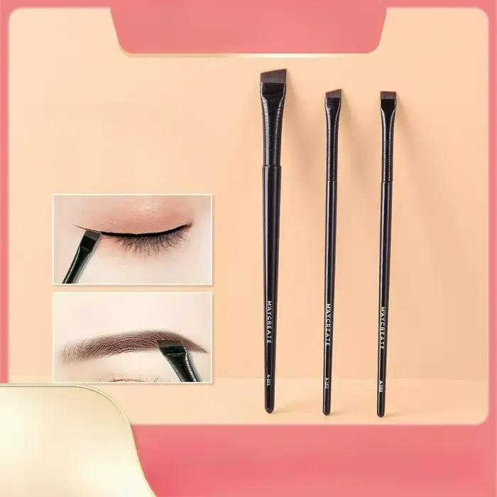 Pinceau Eyeliner Plat Biseauté Extrêmement Fin pour Sourcils, Pinceau Horizontal pour Poudre de Sourcils, Pinceau Maquillage Yeux Cosmétique