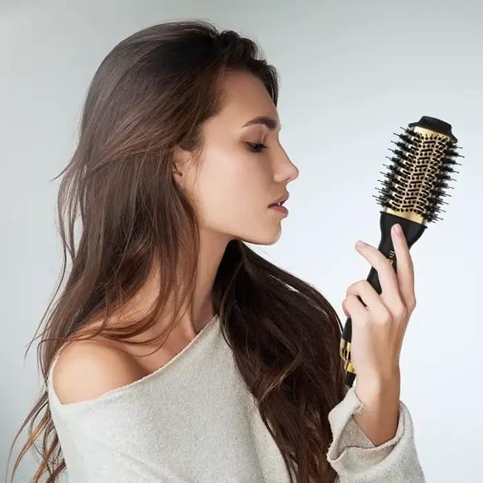 LISAPRO élégant noir doré brosse à Air chaud 2.0 une étape sèche-cheveux