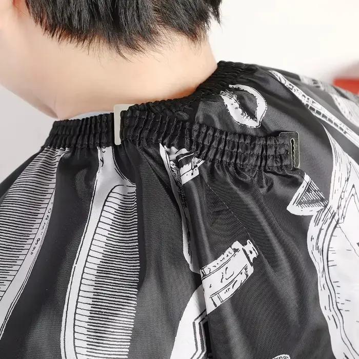 Cape de coiffure professionnelle imperméable à motif rétro pour salon